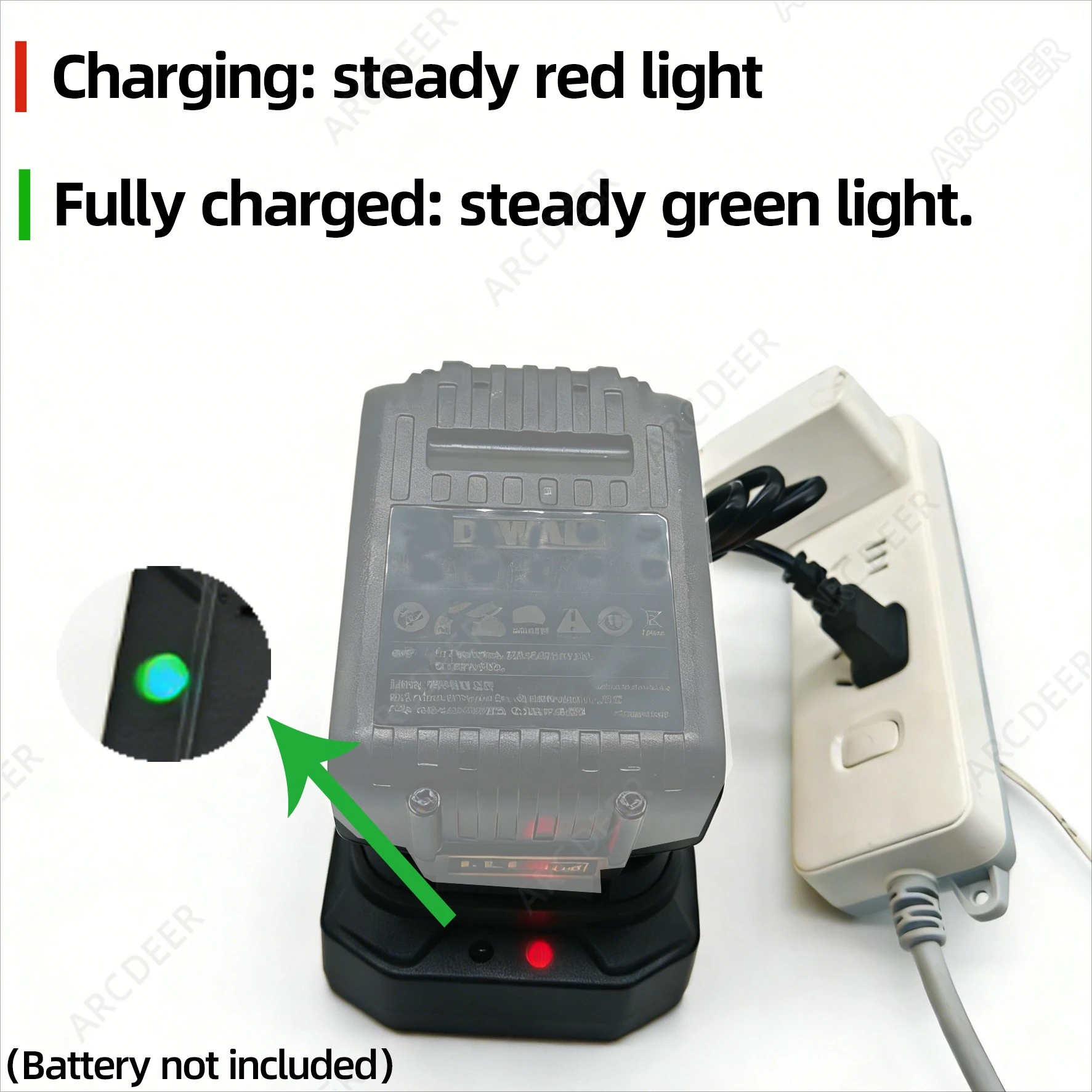 디월트 18V 20V DCB206 DCB205 DCB204 DCB203용 1.8A 리튬 배터리 충전기 (디월트 배터리 전동 공구용)