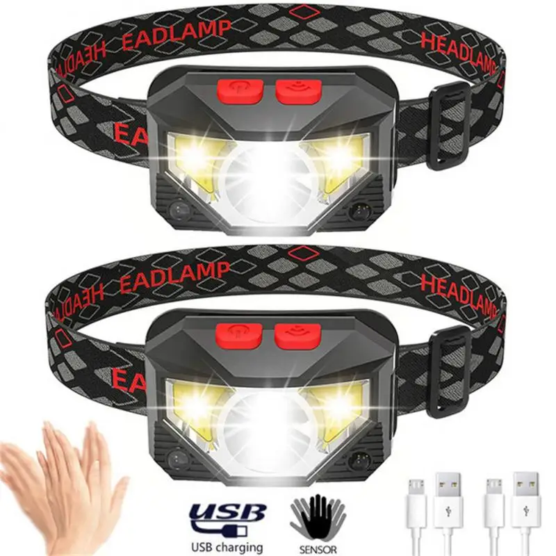 

New Infrared Headlight Sensor USB Charging XPG Strong Light White Light Outdoor Portable LED Fishing Camping Hiking Light