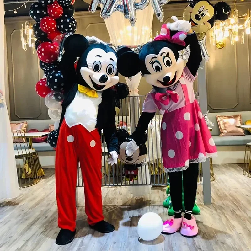 

In Stock Disney Mickey Minnie Mouse Mascot Set Classic Cartoon Characters Advertising Event Party Adult Costume Large Mascots