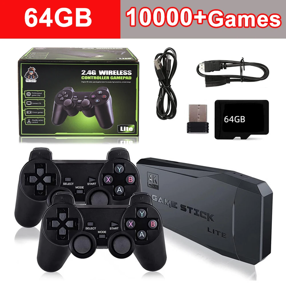 Video Game Retro Lite 4k 10000 Games Stick 4k 64gb