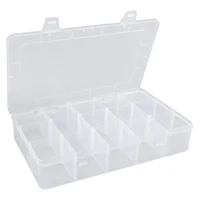1pc 15 Girds Clear Large Plastic Organizer Box with Dividers Bead for Jewelry Box Craft Storage 1