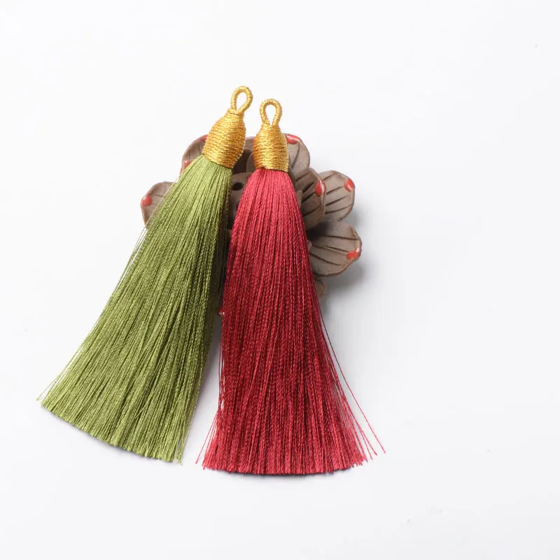 8cm Cap Silk Fringe Mini Flower Tassel 2/5/10Pcs DIY Jewelry Making Earrings Accessories Home Decor Supplies