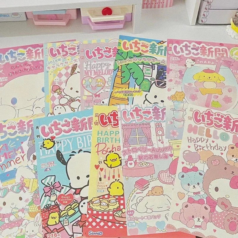 Japanese Sanrio Family &zwnj;My Melody Monthly Poster Cute Cartoon Anime Wall Decoration Wall Sticker Student Dormitory Kawaii 10pcs anime stickers anime poster poster prints