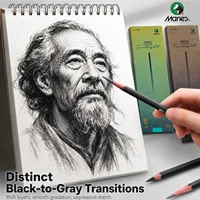 Marie's Sketch Charcoal Pencil 10Pcs Soft / Medium/Hard/ Extra-soft Drawing Pencils Set Carbon Pencils for Kit Sketching Shading 3