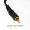 2 RCA To 1 RCA Female To Male To Female Splitter Cable Audio Splitter Distributor Converter Speaker Gold Cable 4