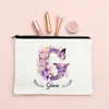 Personalized Initial with Name Makeup Bag for Women A-Z Cosmetic  Bags Girls Travel Toiletry Pouch Wedding Birthday Gift for Her 6