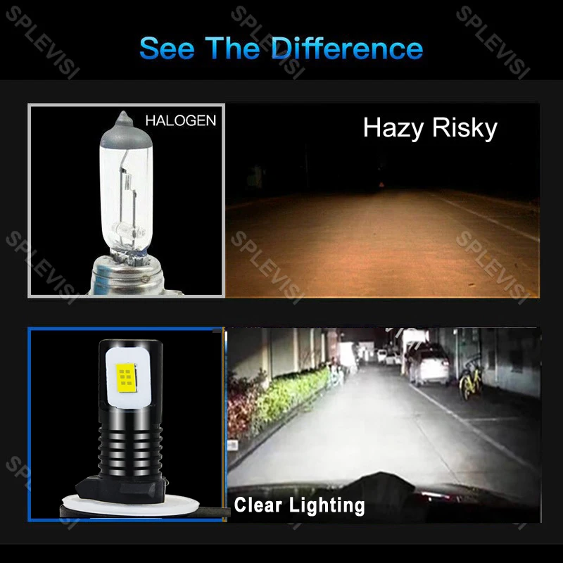 Snowmobile LED Headlights 2x 70W LED Headlights Pure White 6000K For Arctic Cat M5 M6 M7 M8 Firecat 500 600 700 F5 F6 Snowmobiles
