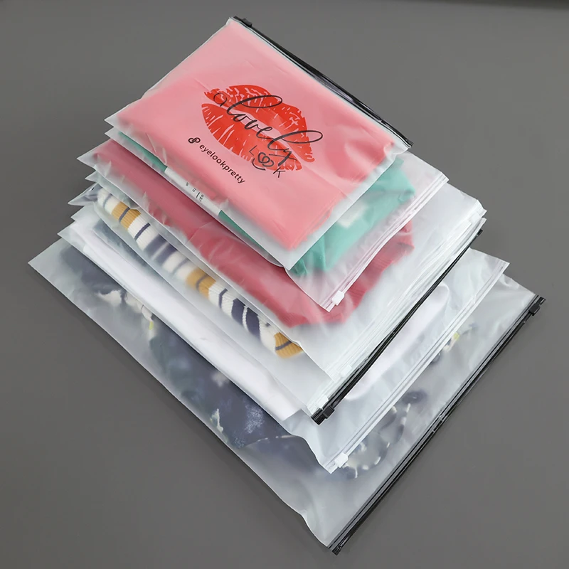 Translucent PVC Clear Plastic Bags Custom Logo Zipper Bags for Clothes  Shoes Packaging - China Plastic Bag, Self Adhesive Bag