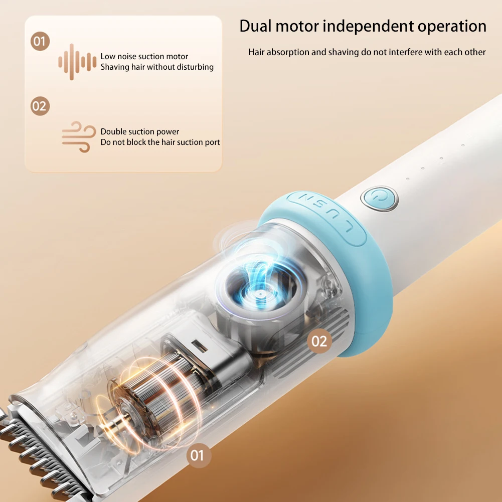 Portable Electric Baby Hair Clipper Kids Vacuum Hair Clippers Kit USB Charging Cordless Cutting Tool for Children Infant