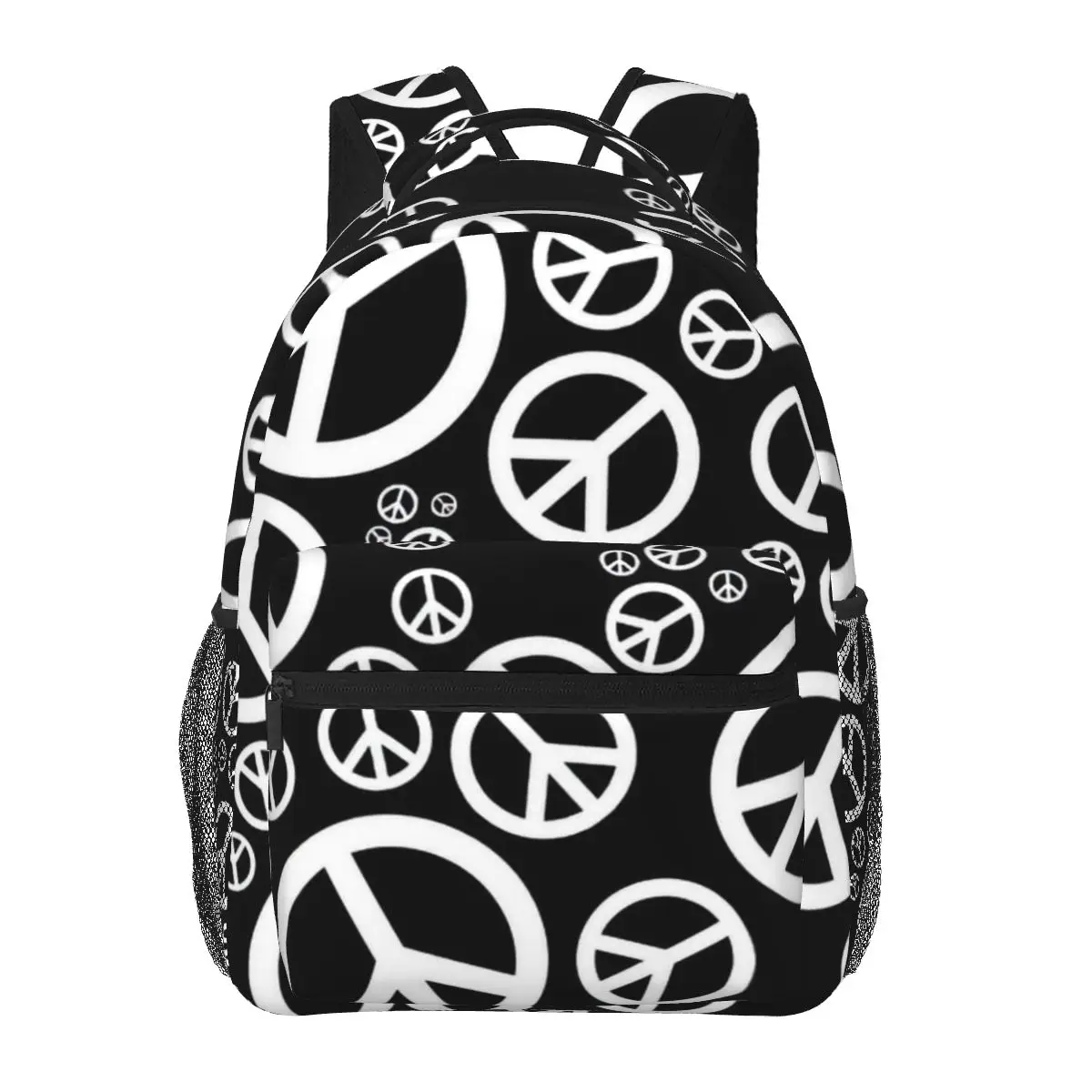 

Hippie Style Backpack for Girls Boys Travel Peace Signs RucksackBackpacks for Teenage school bag