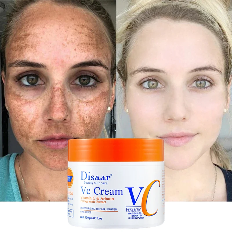 

120g Vitamin C Moisturizing Face Cream Whitening Dark Spots Removal Shrink Pore Lighten Firming Facial Skin Care Products