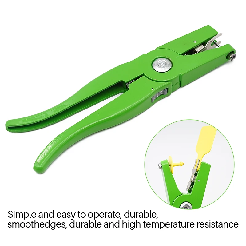 Metal Ear Tag Pliers and 10 Pcs Ear Tag Needles Identification Applicator Tool for Animal Swine, Cow, Sheep, and Rabbits 5