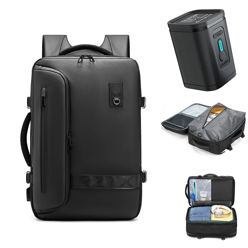 Travel Men Expanded Laptop Backpack vacuum compression hiking Backpack USB charging Business Large Capacity For Pumps