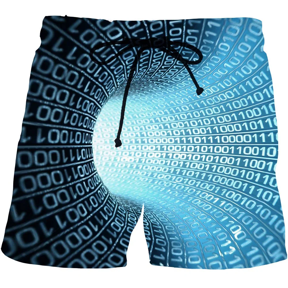 

Mens Board Shorts 3D Printed Geometry Summer Beach Shorts 2023 New Women Quick Dry Swimsuit short homme men clothing streetwear
