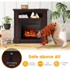 32" Electric Fireplace with Mantel, 1400W Freestanding Heater  W Remote Control & Adjustable Brightness, Multifunctional Mantel 3