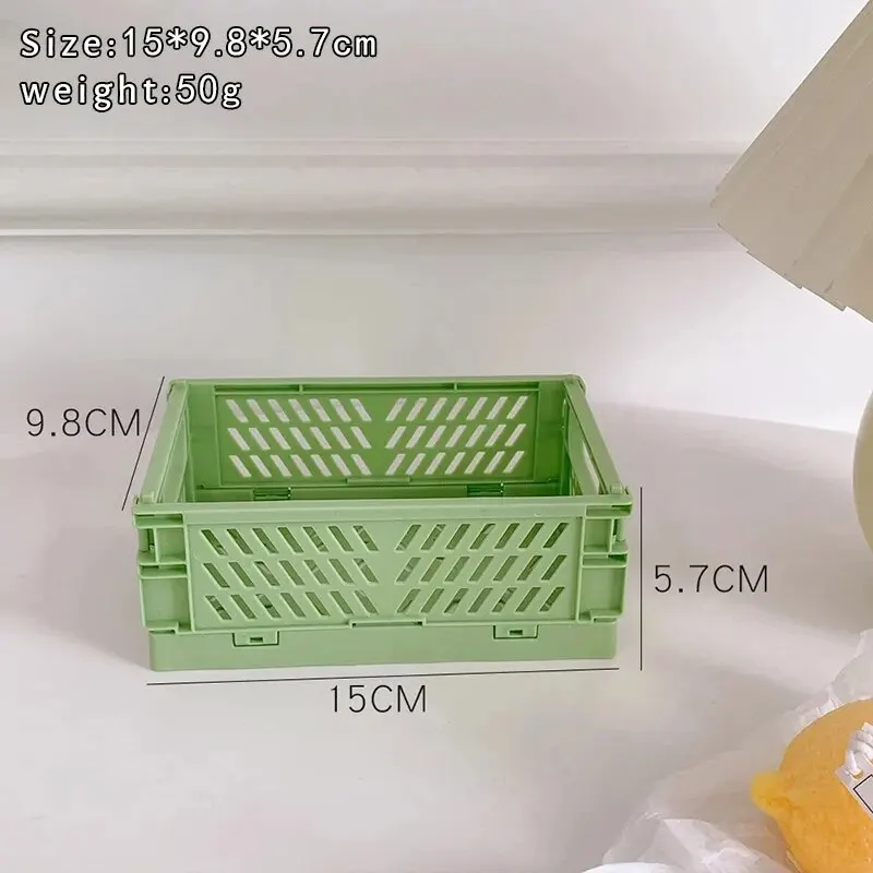 Colorful Foldable Desktop Storage Organizer Basket