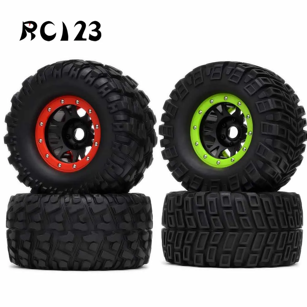 

1:8 Plastic Beadlock Wheels & Rubber Tires for RC Car Monster Truck Traxxas HPI Savage FLUX HSP LOSI MT4 G5