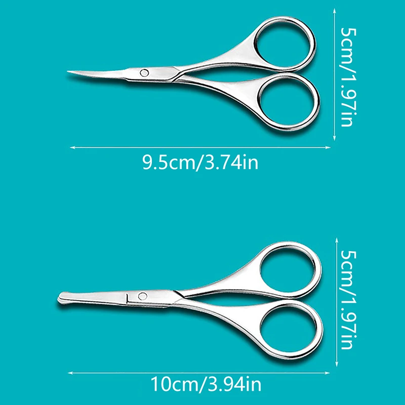 Eyebrow And Nose Hair Scissors Comfort-Grip Handles Facial Hair Grooming Eyebrow Nose Mustache Beard 6