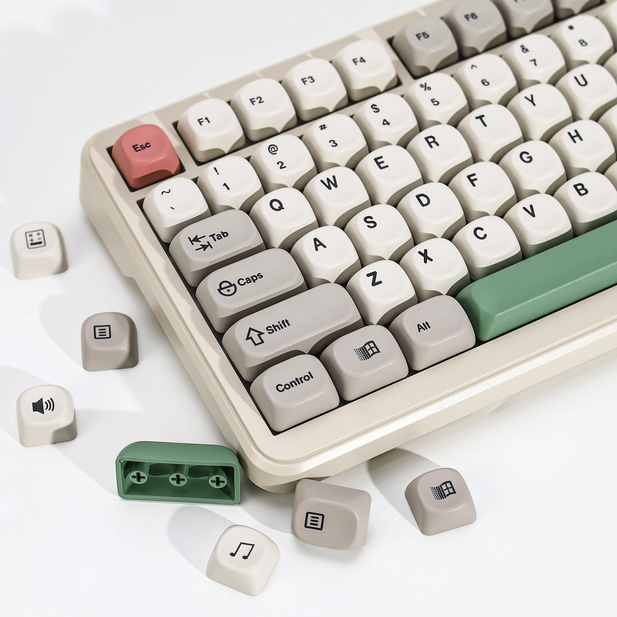 KBDiy Retro GMK 9009 Theme Keycap Simple KOA MOA Profile PBT ISO MAC Keycap For MX Switches 60 Gaming Mechanical Keyboard KIT