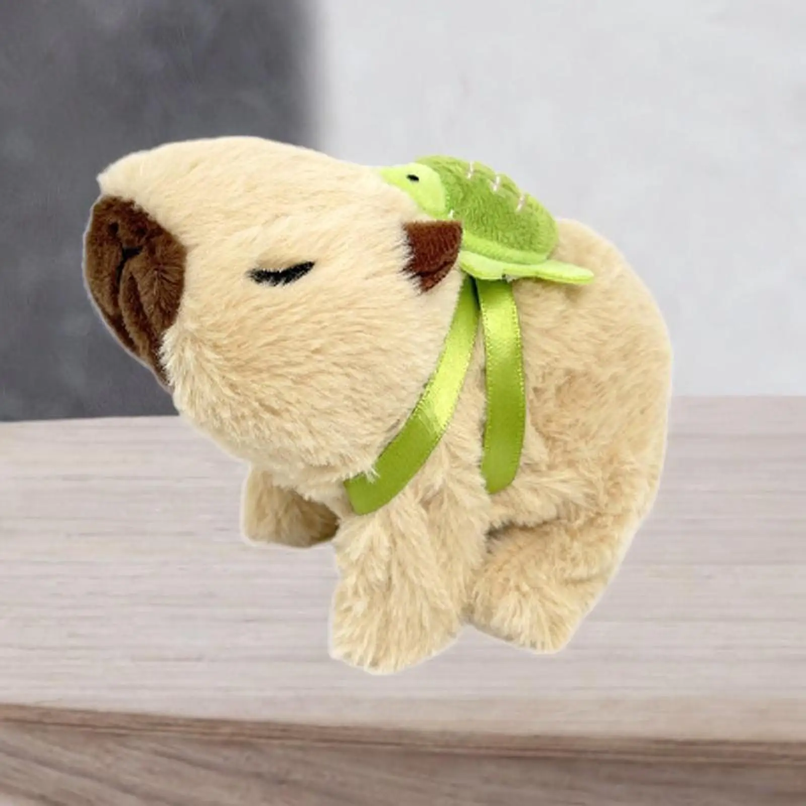 Plush Electri Capybara Adorable Realistic Walking with Turtle Backpack for Kids