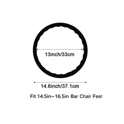 Silicone Non - Slip Bar Stool Leg Protector - Floor - Saving Chair Foot Pads (Fit 14.5in - 16.5in)