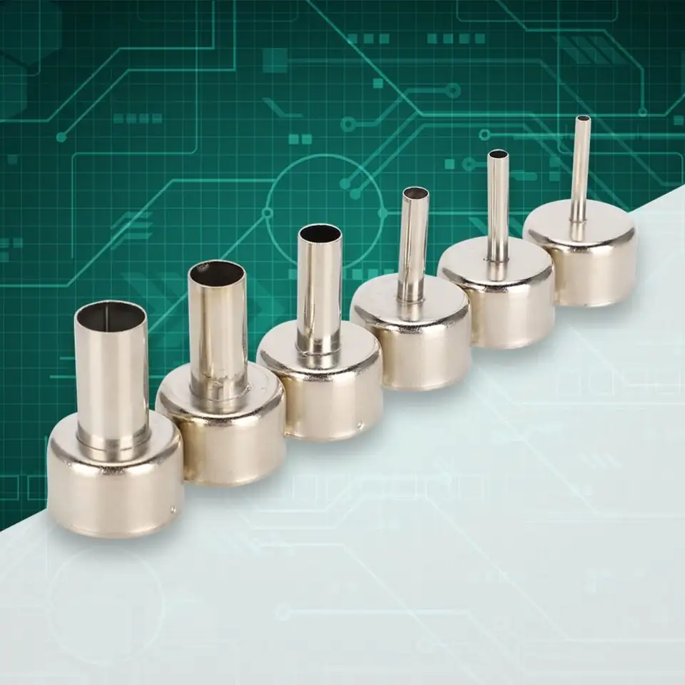 3/4/5/8/10/12mm 858D Hot Air Rework Station Nozzle High Temperature Round Nozzle Shape for SMD Rework Station Accessory image 4
