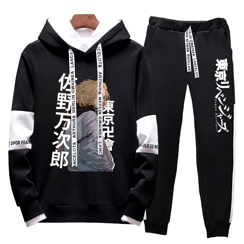

2023 Японские Аниме толстовки и штаны для бега осень самый популярный спортивный костюм для мужчин/женщин повседневный спортивный костюм для бега