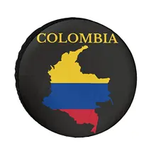 

Colombia Map Flag Universe Exploration Tire COVER CARs Wheel COVER CAR Protectors Weatherproof UV Protection Spare Tire