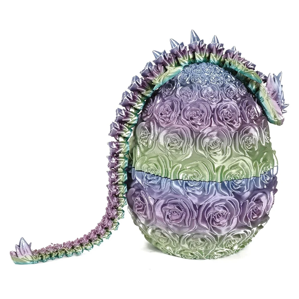 Mother'S Day Gift - 3D Printed Rose Dragon Egg, Rose Dragon Egg Gift for Mom, Articulated Dragon Crystal Dragon Egg 2