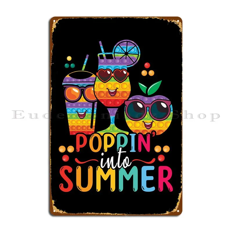 

Kawaii Cute Of School Metal Plaque Funny Design Custom Printed Wall Mural Tin Sign Poster