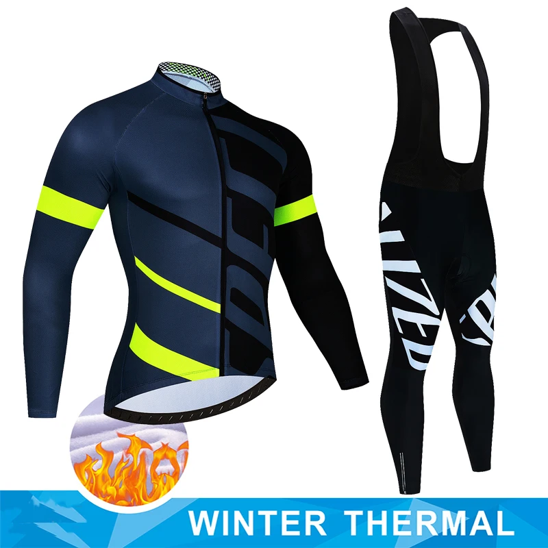 Pro team winter Cycling Jersey Set Bicycle Sportwear Suit MTB Uniform Ropa Ciclismo Road Bike Clothing Bicicleta Long Bib Pants