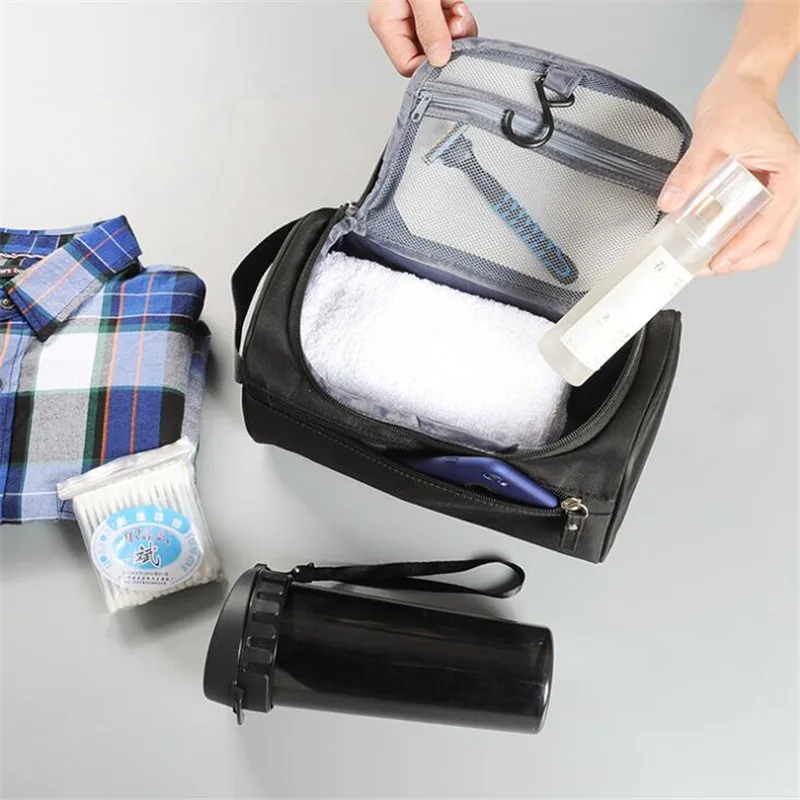 Men Travel Cosmetic Bag Waterproof Oxford Toiletries Storage Bag Travel Organizer Women Large Capacity Beauty Bath Wash