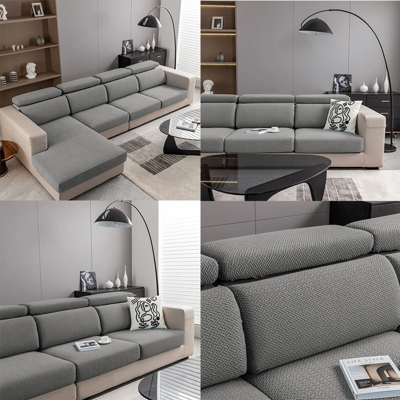 Thick Jacquard Sofa Seat Cushion Cover Funiture Protector Stretch Couch Covers ForLiving Room Removable Seat Slipcover Kids Pets 5