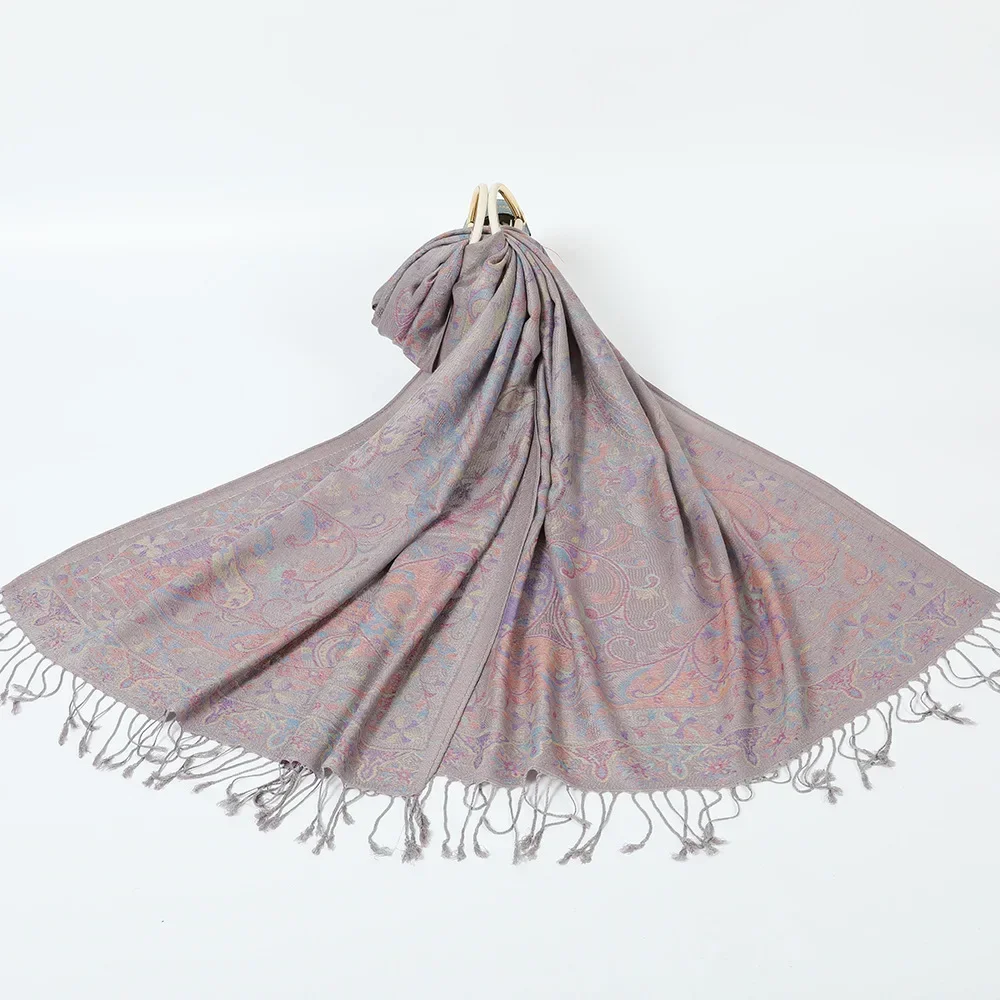 Sciarpa Lunga In Cotone Morbido Per Donna - Foulard Unicolore Con Frange, Leggera E Traspirante, Idea Regalo