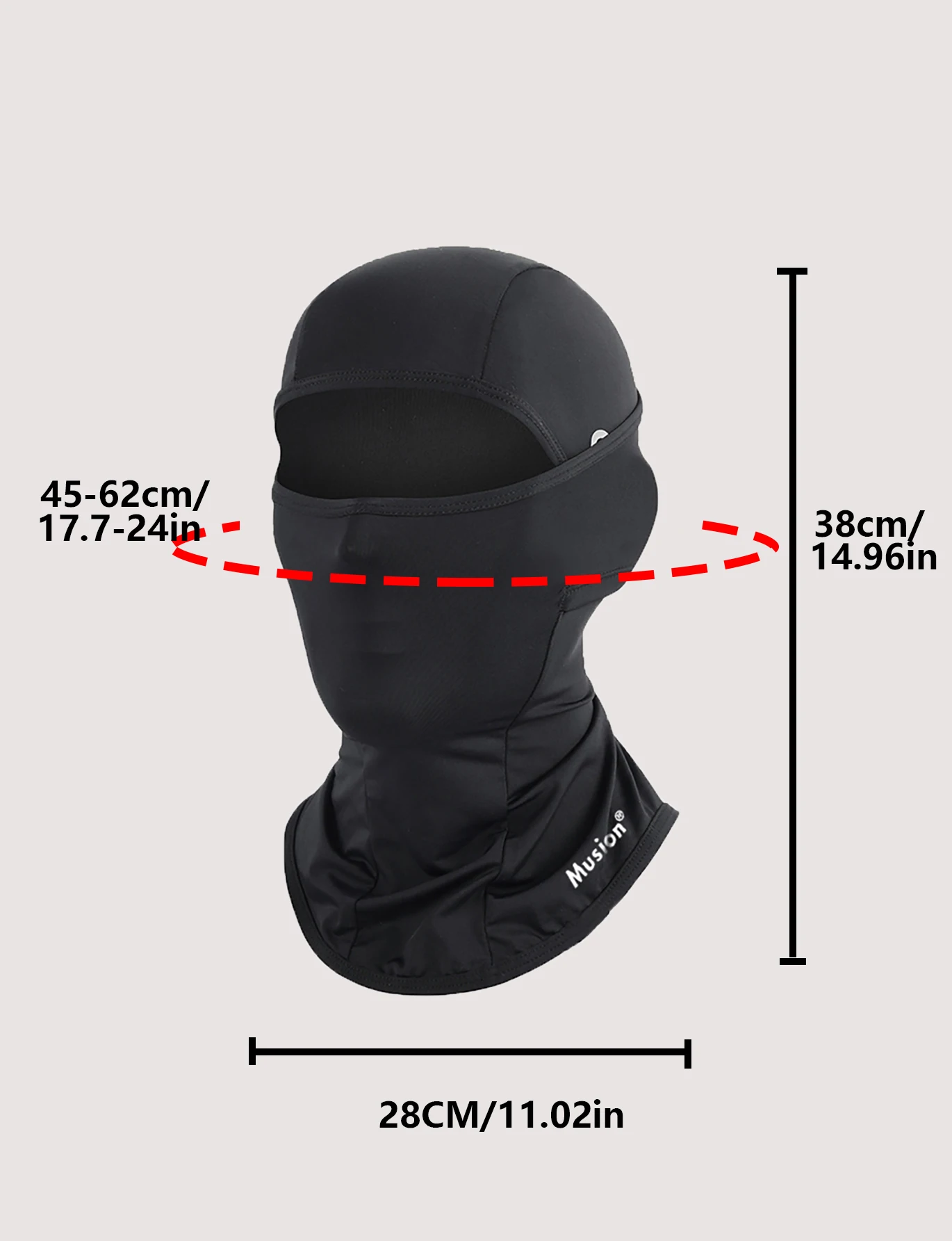 Musion Cycling Helmet Balaclava with Glasses Hole Motorcycle Full Face Mask Sun Protection Ice Silk Biker Headgear Breathable fo 3