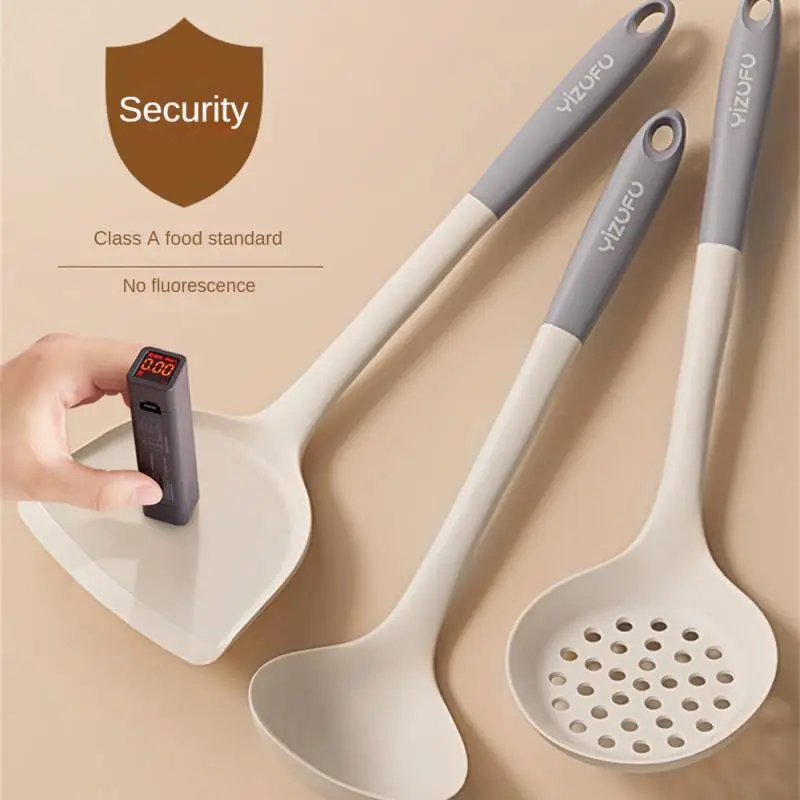 1-4Piece Silicone Kitchen Utensil Set With Non-Stick Pans Silicone Spatula Soup Ladle Slotted Spoon Cooking Tools for Kitchen,kitchen utensils,multifunctional tool set
