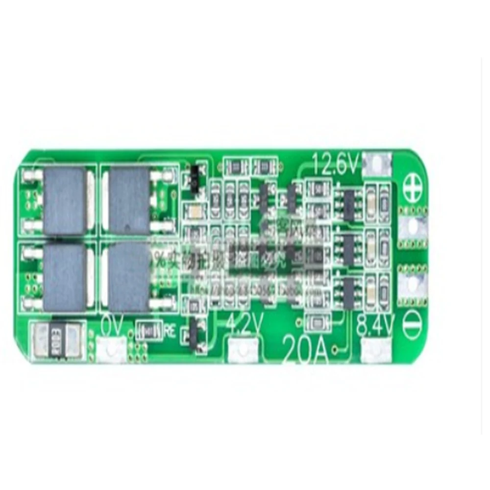 

3S 20A Li-ion Lithium Battery 18650 Charger PCB BMS Protection Board For Drill Motor 12.6V Lipo Cell Module 64x20x3.4mm