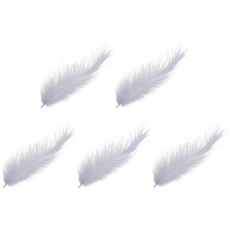 

1000 X Fire Chicken Feather Pointed Tail Velvet Feathers 10-15Cm White