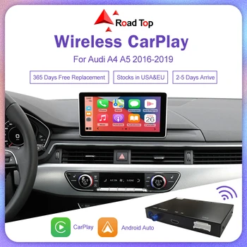 CarPlay inalámbrico para Audi A4 B9 A5 2016-2018 Android Auto Mirror Link AirPlay Bluetooth cámara de marcha atrás juego de coche 1