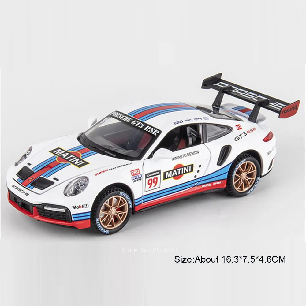 Die-Cast 1:32 Scale Porsche Supercar Toy with Light and Sound