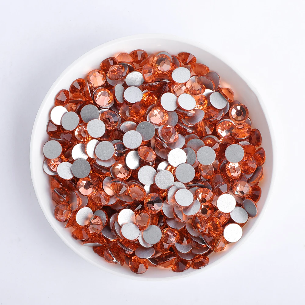 High-Quality Silver Glitter Glass Crystal Rhinestones for Nail Art and Wedding Dress Decoration