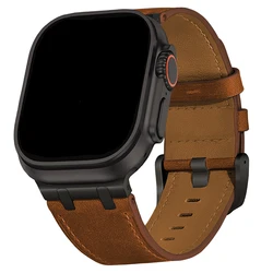 Luxury Leather Watch Band - Premium Strap Bracelet - 42mm Series 3 2 1 (RBrB)