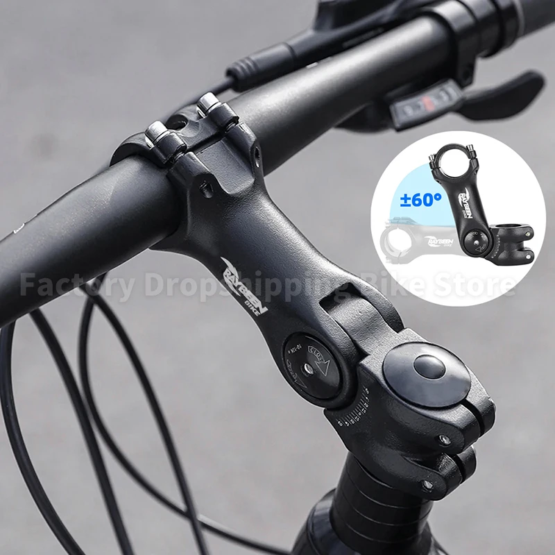 

Adjustable Bicycle Handlebar Stem MTB Road Bike Aluminum Alloy Forged Ultralight Stem Diameter 25.4/31.8mm ±60° 80/100/120mm