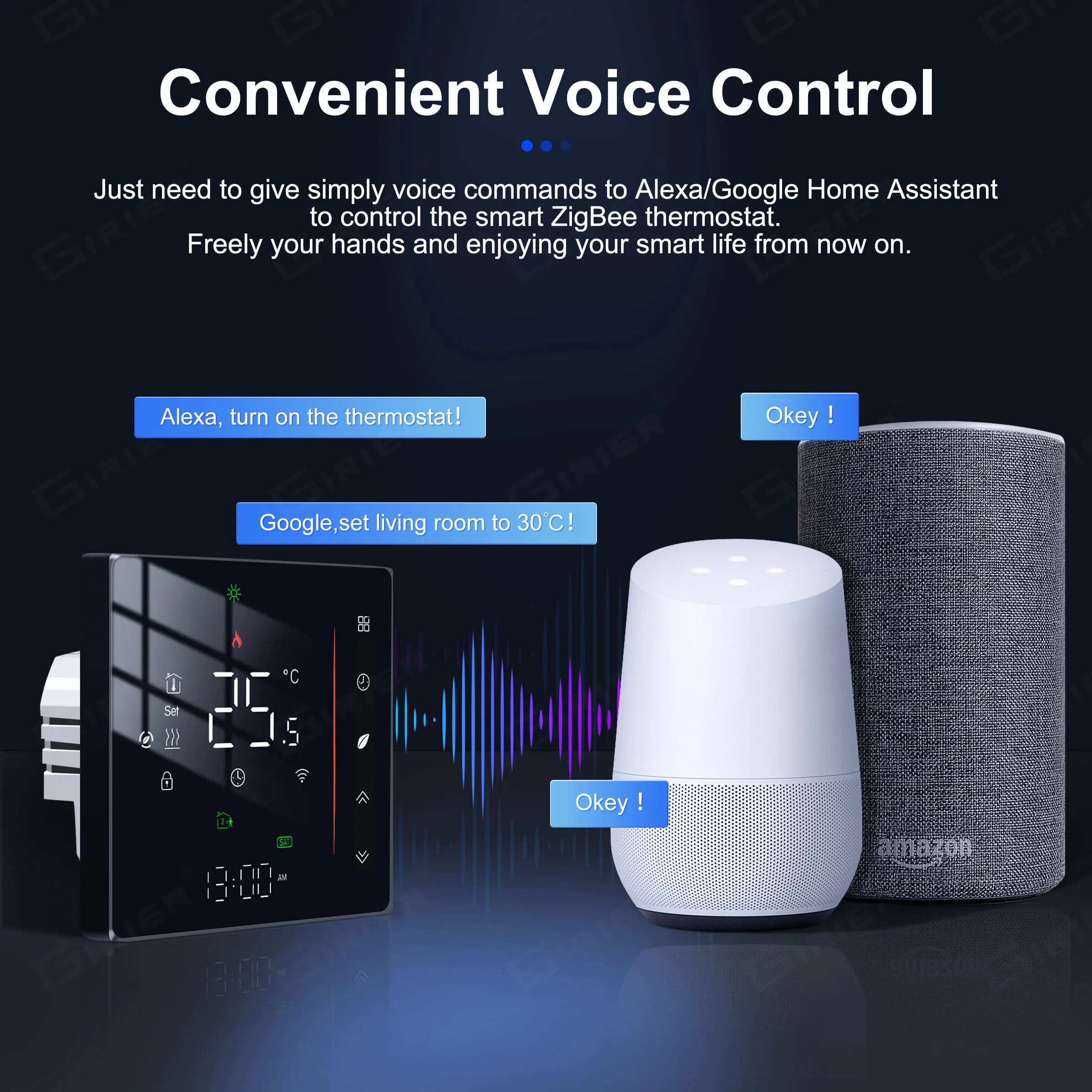 Smart Thermostat Tuya ZigBee Thermostat Water/Electric Heating/Gas Water Bolier Smart Temperature Controller Supports Alexa Hey Google