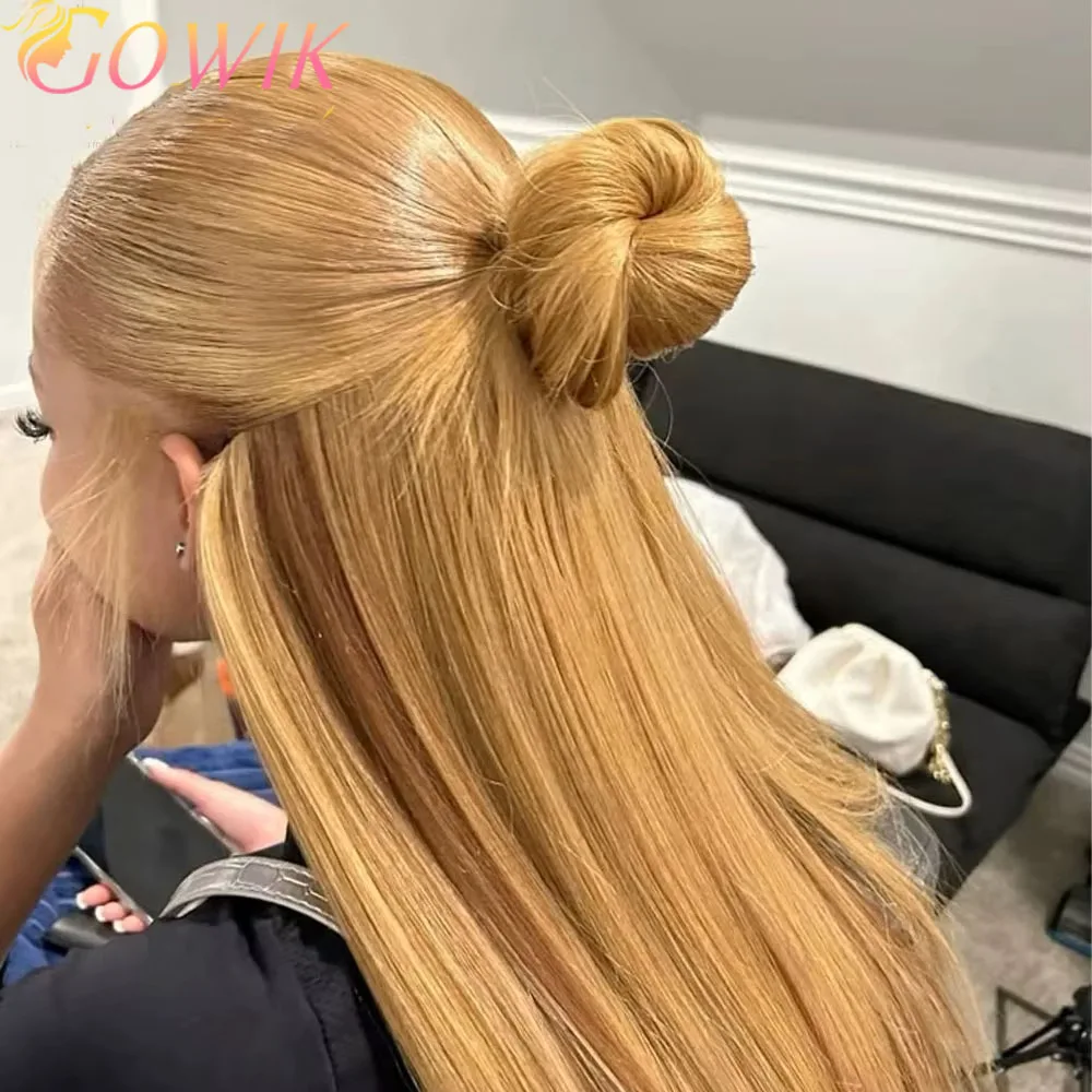 Honey Blonde Straight Lace Human Hair Wig