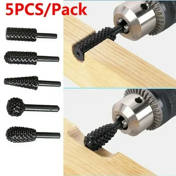 5pcs/set Wood Carving Tools Drill Bit Set Woodworking Knife Cutting Pocket Hole Wood Crafts Grinding Tool 2