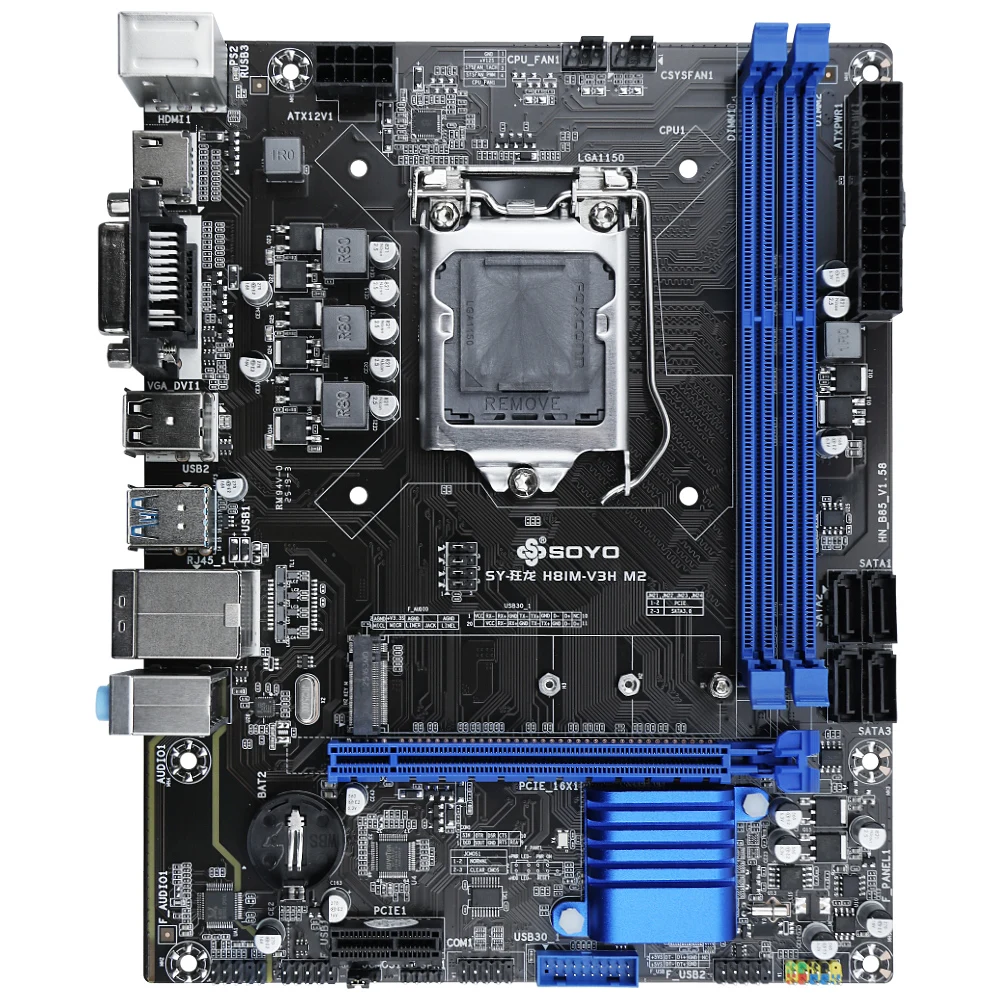 Gaming Motherboard Dual Channel DDR3 M.2 NVME PCIEx16 HDMI VGA Interface LGA 1150 Supports Intel Core 4th Gen CPU For SOYO H81M