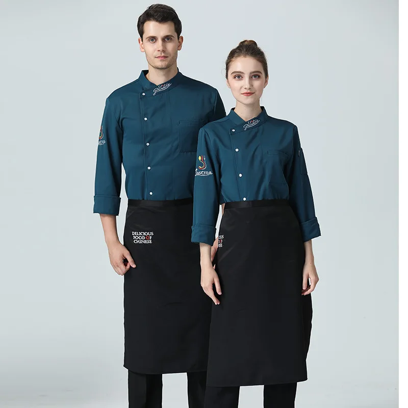 

Комбинезон для шеф-повара C509, женская одежда с длинным рукавом, куртка для шеф-повара, пальто для официантов, одежда для официанток