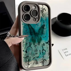 Housse rétro papillon INS - Coque de protection élégante pour Xiaomi Redmi et Mi Series