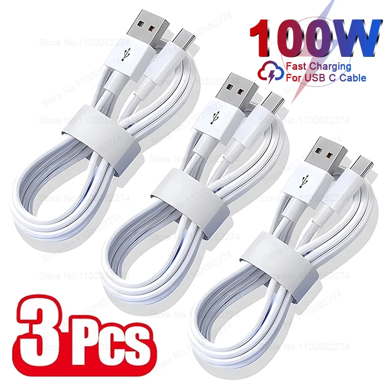 สายชาร์จ USB-C 100W ชาร์จเร็ว ใช้ได้กับทุกสมาร์ทโฟน